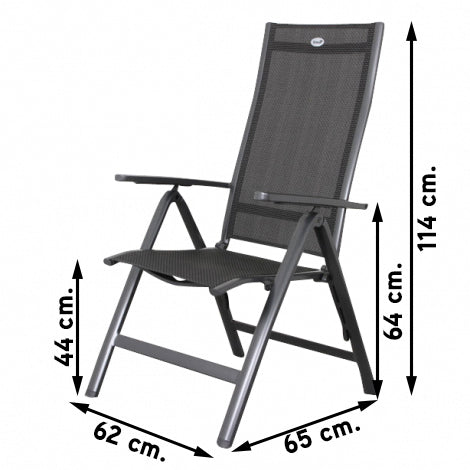 Hartman Roma|Kings tuinset antraciet - 180x100 cm.