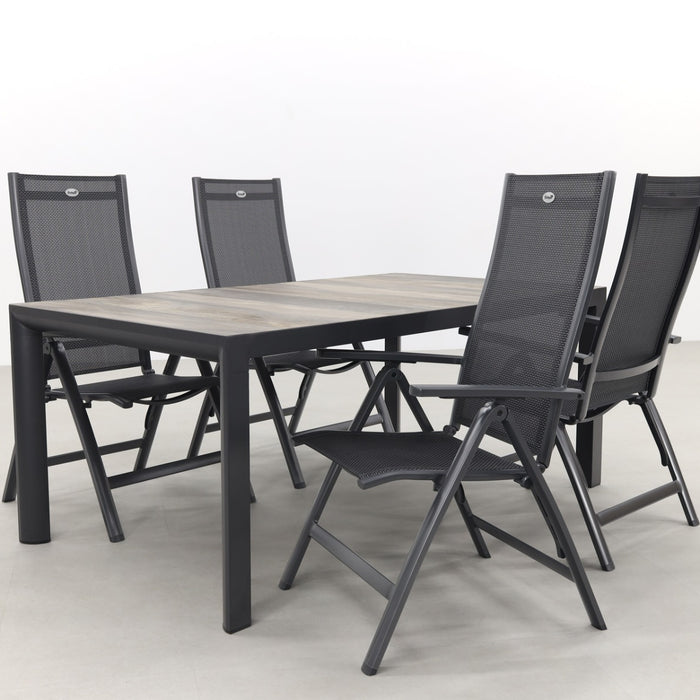 Hartman Roma|Kings tuinset antraciet - 180x100 cm.