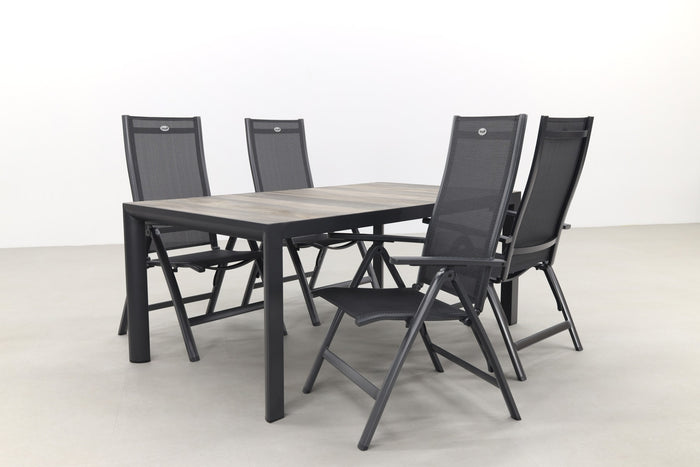 Hartman Roma|Kings tuinset antraciet - 180x100 cm.