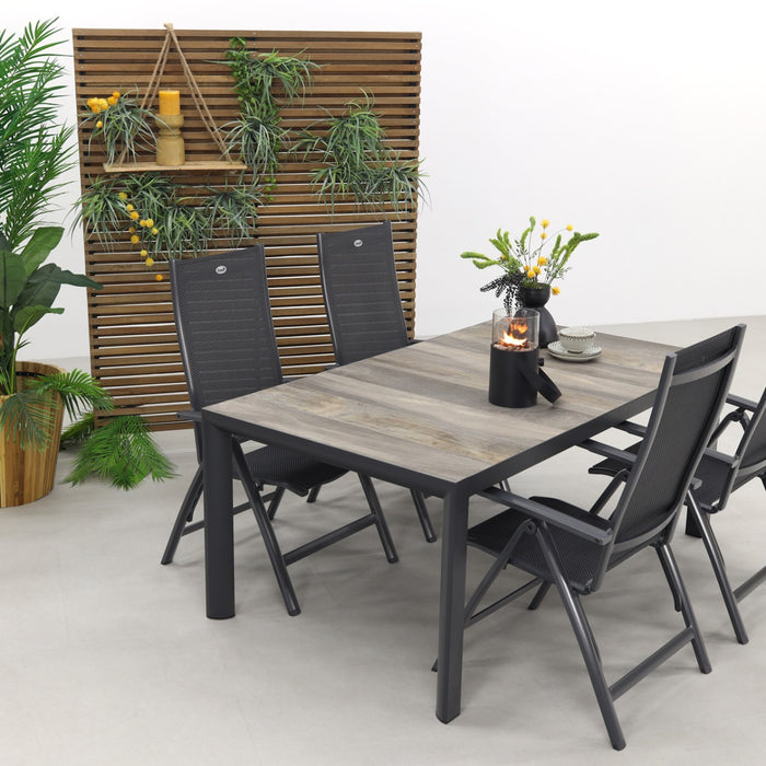 Hartman Roma|Kings tuinset antraciet - 180x100 cm.