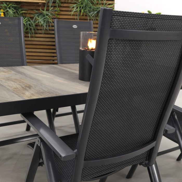 Hartman Roma|Kings tuinset antraciet - 180x100 cm.