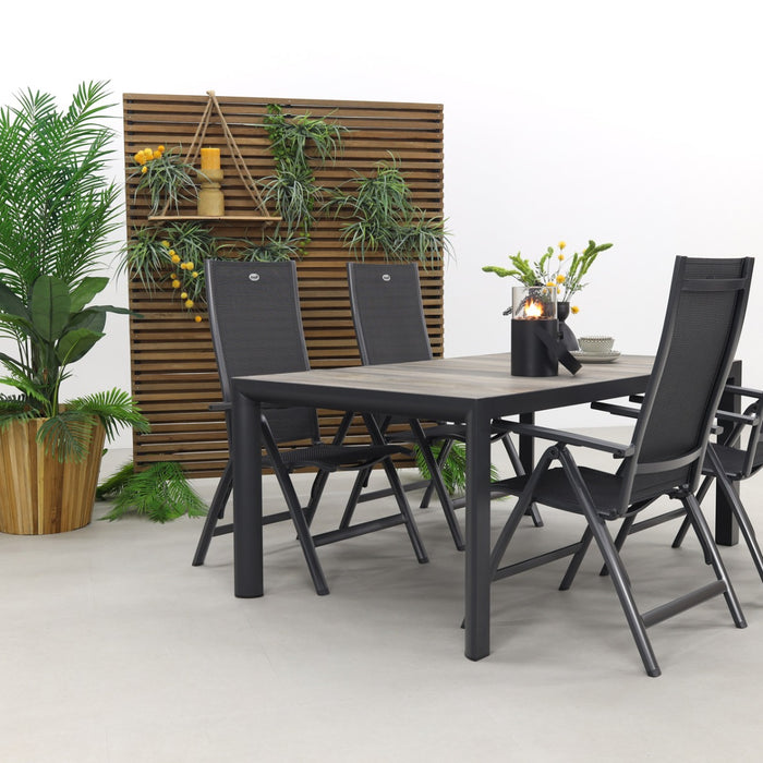 Hartman Roma|Kings tuinset antraciet - 180x100 cm.