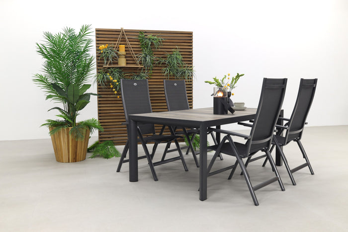 Hartman Roma|Kings tuinset antraciet - 180x100 cm.