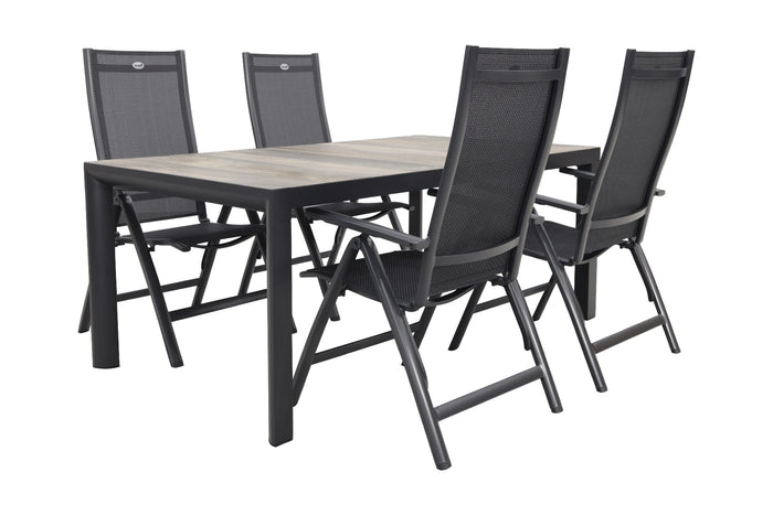 Hartman Roma|Kings tuinset antraciet - 180x100 cm.