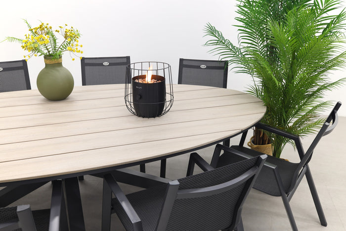 Hartman Napoli Xerix stapelbaar|Edison 280x140 tuinset ovaal