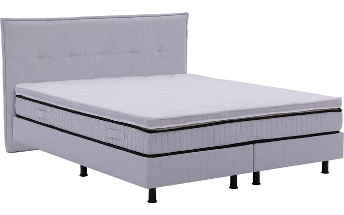Goossens Boxspring Kaja - grijs - 180 x 212 cm cm