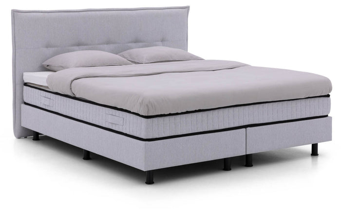 Goossens Boxspring Kaja - grijs - 180 x 212 cm cm