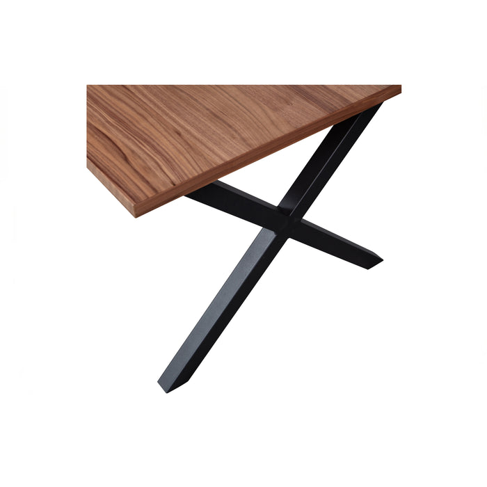 WOOOD Jimmy Eettafel X-Poot - 220 x 90 - Notenfineer
