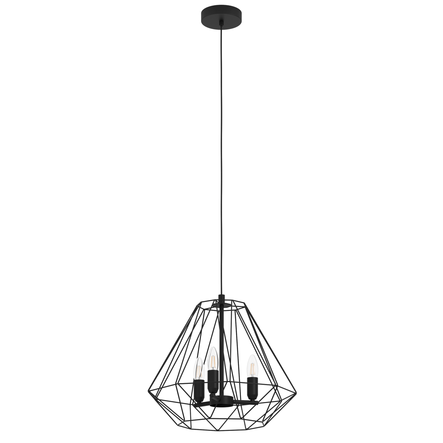 EGLO Tarle Hanglamp - E14 - Ø 44,5 cm - Zwart