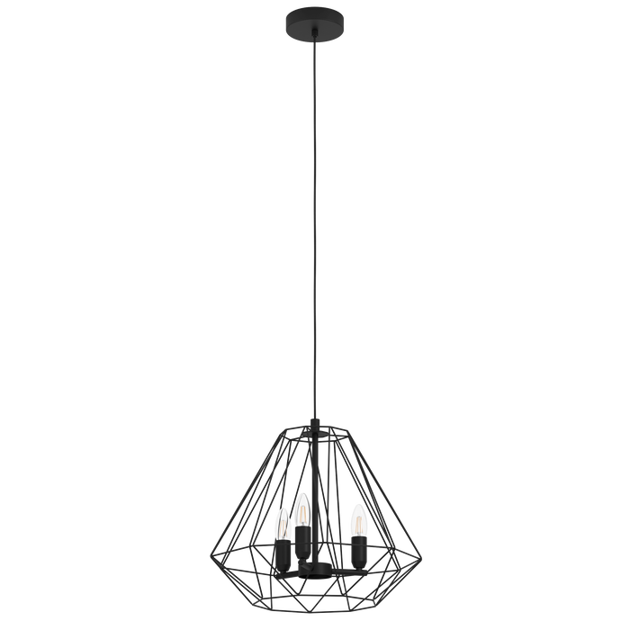 EGLO Tarle Hanglamp - E14 - Ø 44,5 cm - Zwart