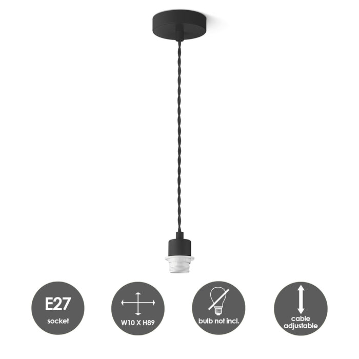 Home Sweet Home verlichtingspendel Armis 10|10|89cm - Zwart