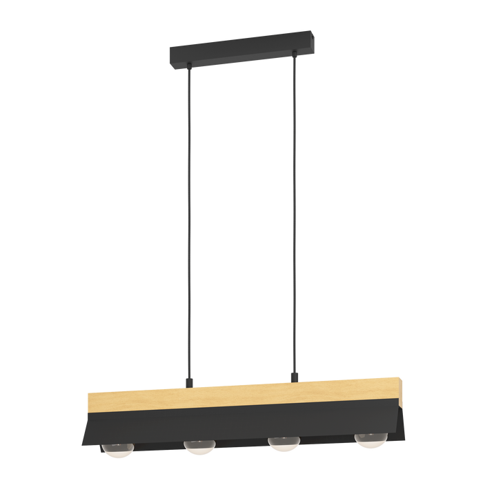 EGLO Tarrafo Hanglamp - E27 - 88 cm - Zwart|Bruin