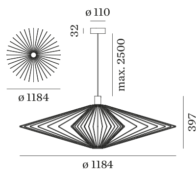 Wever & Ducre Wiro Diamond 3.0 hanglamp koper