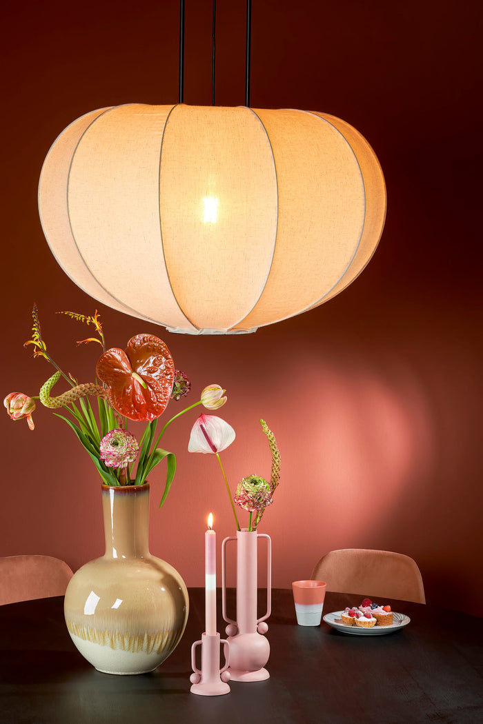 Mica Decorations Pego Hanglamp - H94 x Ø89 cm - Linnen - Off White