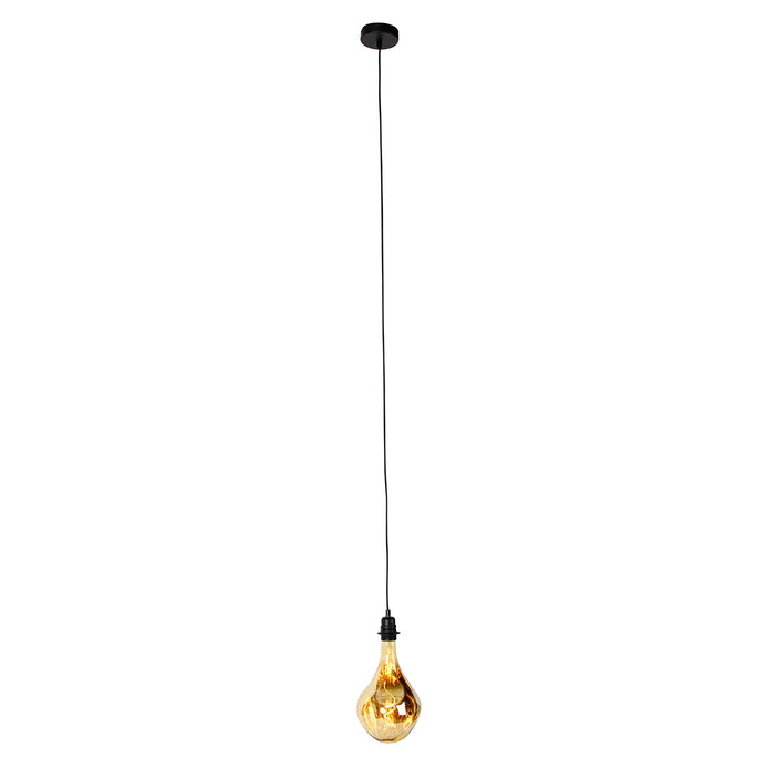 QAZQA LED Hanglamp cava luxe - Zwart - Modern - D 16.5cm