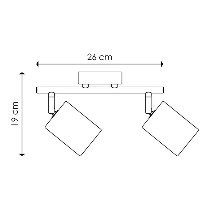 Home Sweet Home LED Opbouwspot Cork 2 - incl. dimbare LED lamp - zwart