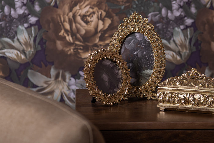 Clayre & Eef Fotolijst  10x15 cm Goudkleurig Kunststof Fotokader