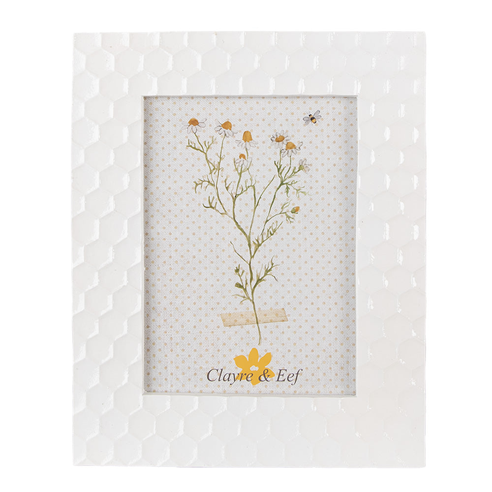 Clayre & Eef Fotolijst 13x18 cm Wit Polyresin