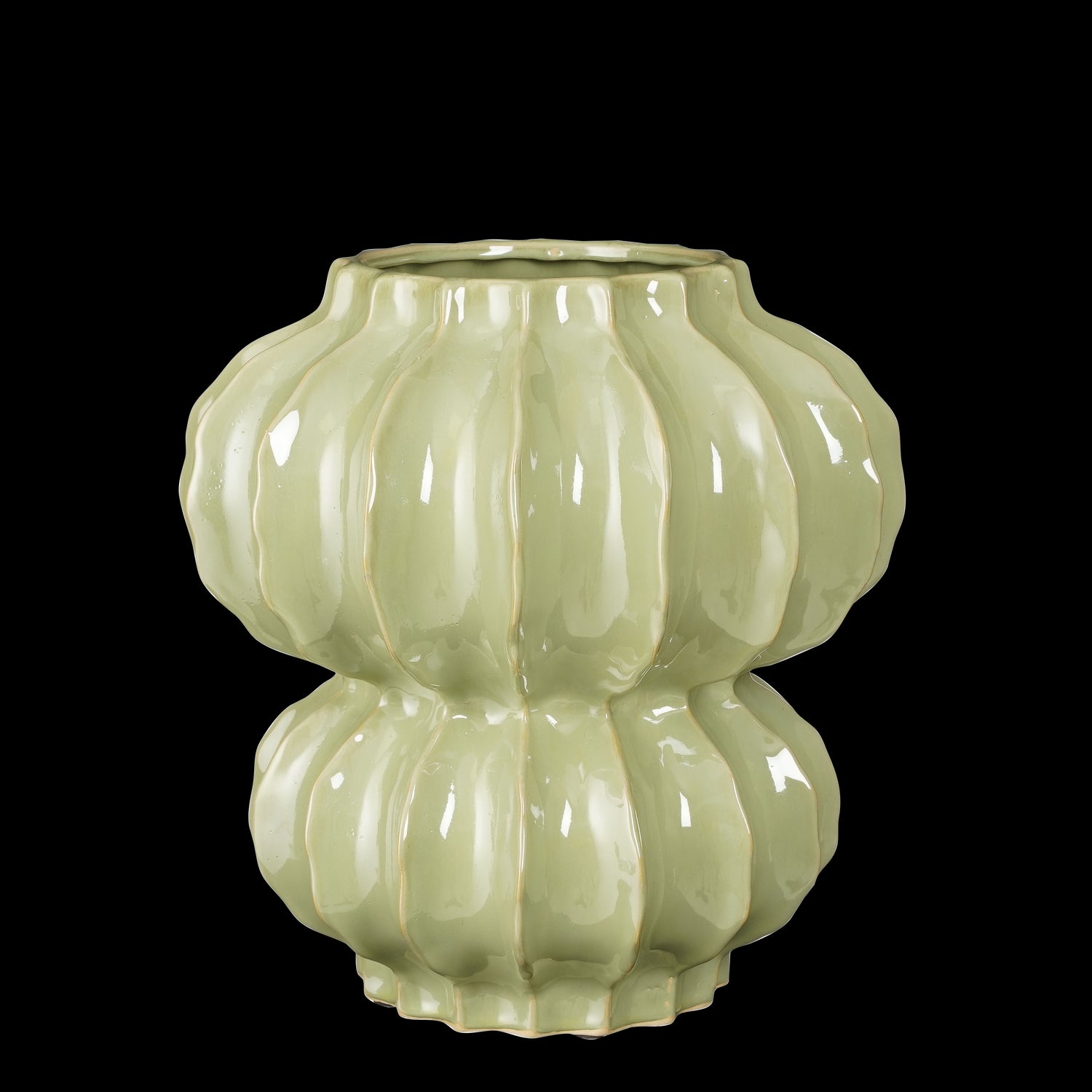 Mica Decorations Altea Vaas - H35 x Ø33 cm - Keramiek - Lichtgroen