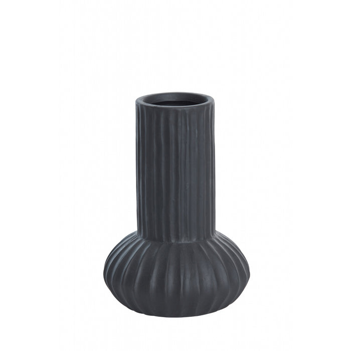 Light & Living Vaas Feyo - Zwart - Keramiek - 15x21x15cm (BxHxD)