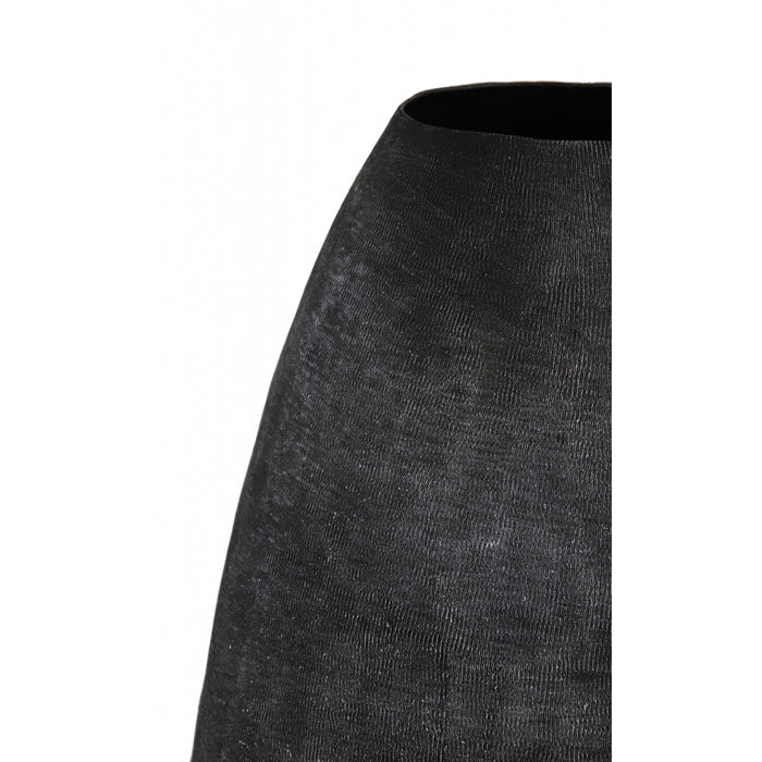 Light & Living Vaas Givron - Zwart - Metaal - 12x17x12cm (BxHxD)