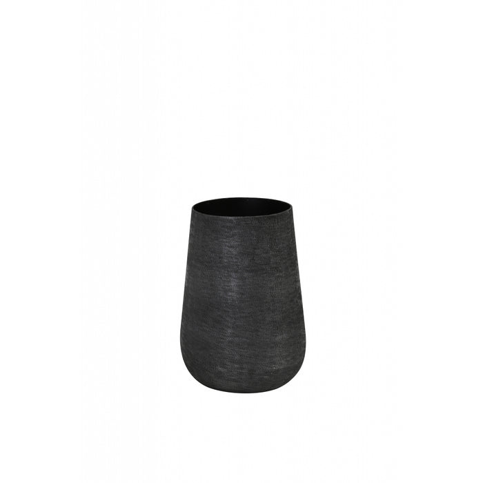 Light & Living Vaas Givron - Zwart - Metaal - 12x17x12cm (BxHxD)
