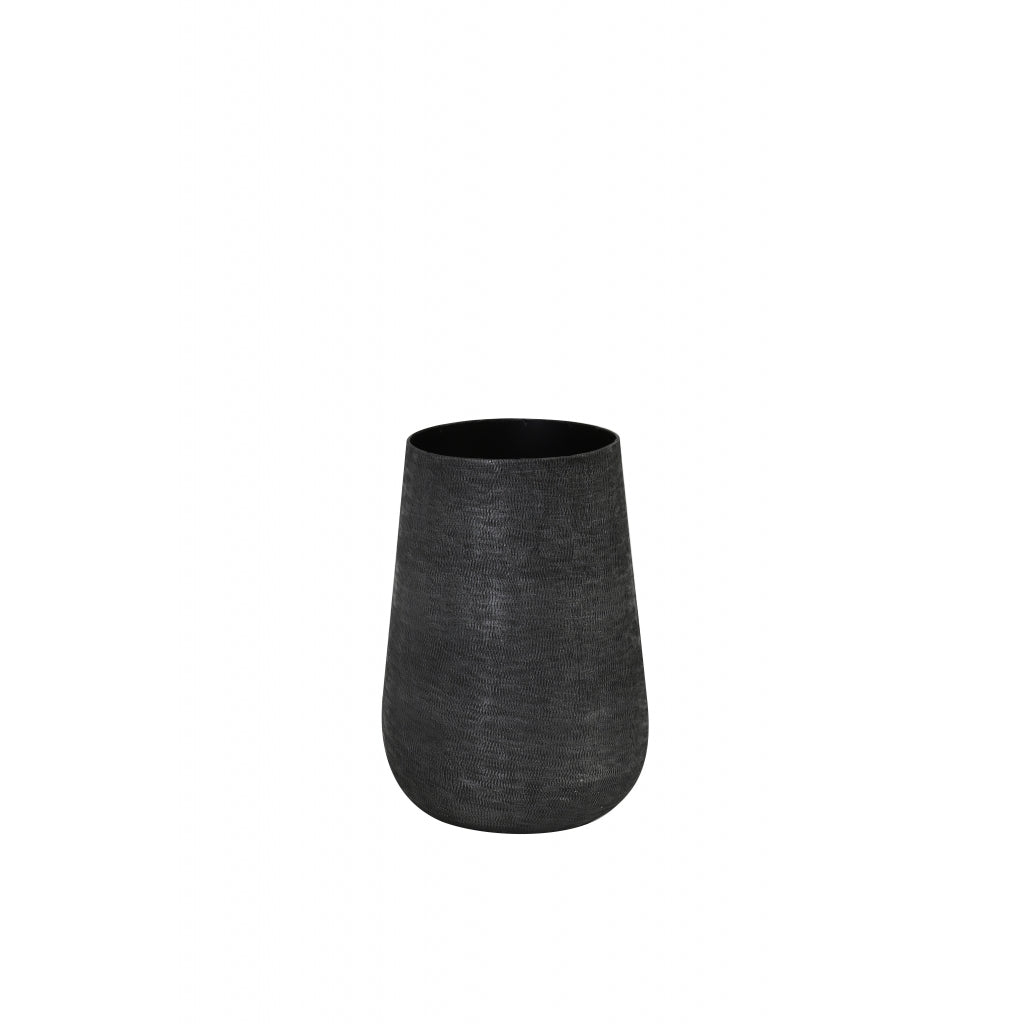 Light & Living Vaas Givron - Zwart - Metaal - 12x17x12cm (BxHxD)