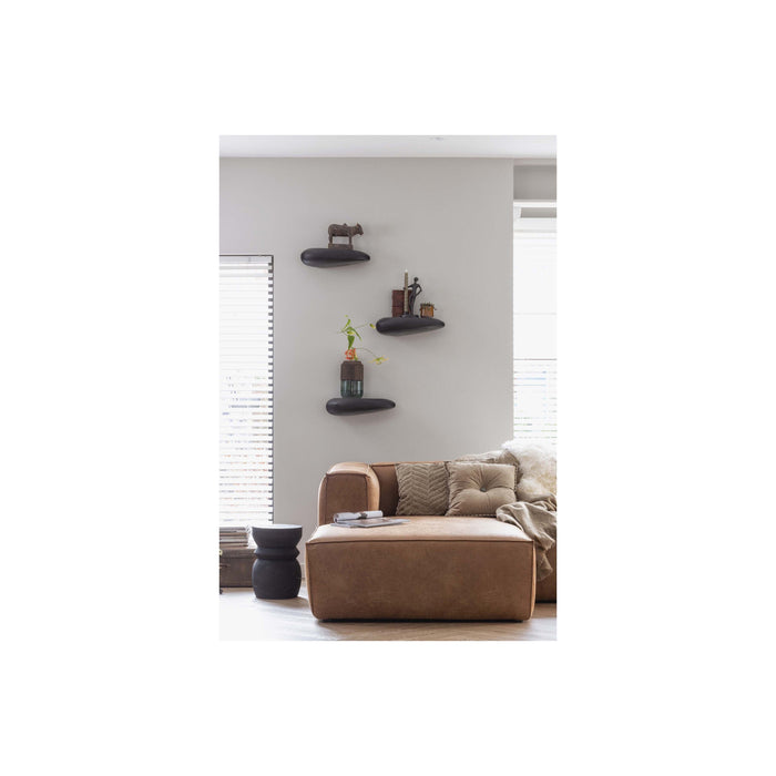 WOOOD Vaas Celeste - Glas|Hout - Blauw|Groen - 23x14x14