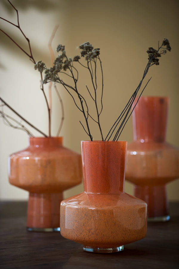 Light & Living Light&living Vaas Ø23,5x29,5 cm TRASMOS glas perzik