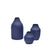 Kave Home - Pubol set van 3 blauwe metalen vazen 10 cm 14 cm 20 cm