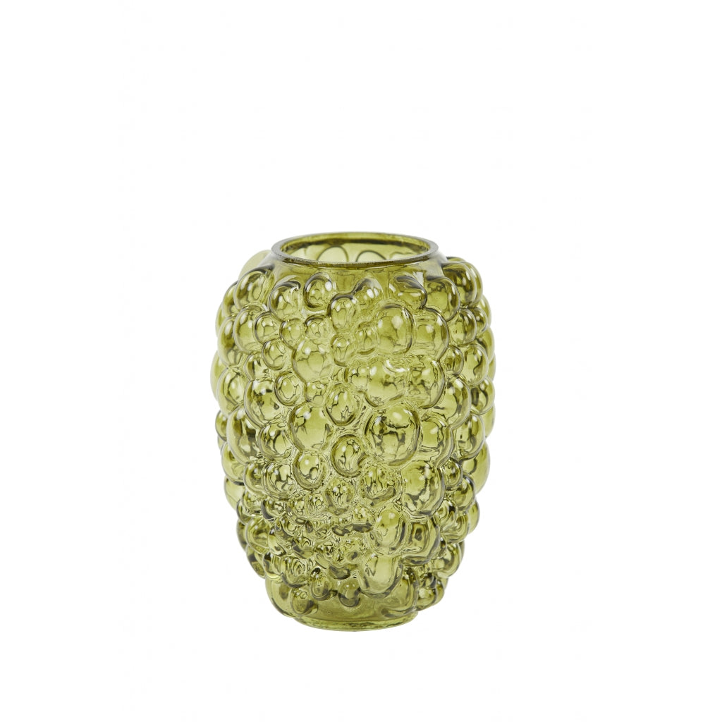 Light & Living Vaas Alfredo - Groen - Glas - 15x20x15cm (BxHxD)