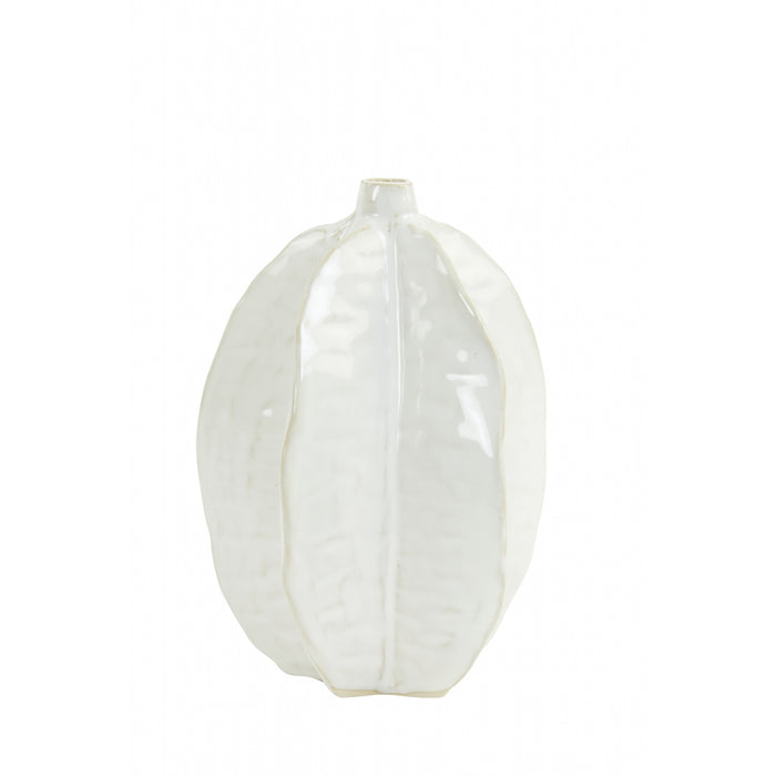 Light & Living Vaas Akosi M - Wit - Keramiek - 13x18x13cm (BxHxD)