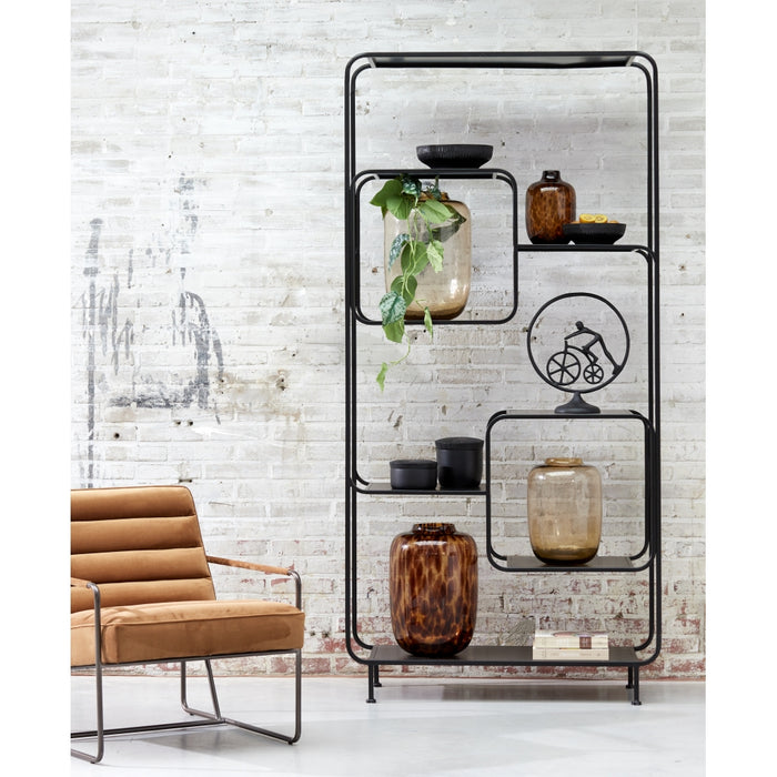 Light & Living Vaas Dakar Bruin - Glas - 12x19x12cm (BxHxD)