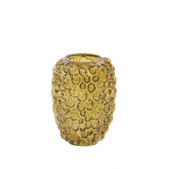 Light & Living Vaas Alfredo - Bruin - Glas - 15x20x15cm (BxHxD)