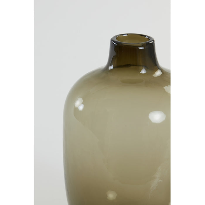 Light & Living Vaas Dakar Bruin - Glas - 16x25x16cm (BxHxD)