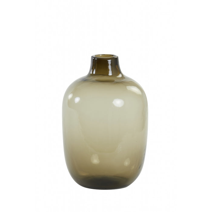 Light & Living Vaas Dakar Bruin - Glas - 16x25x16cm (BxHxD)