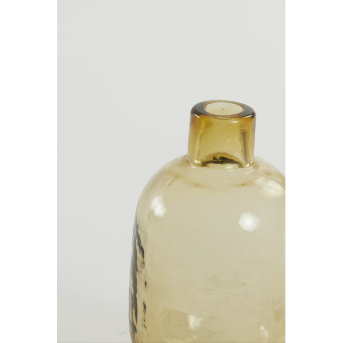 Light & Living Vaas Dakar Geel - Glas - 9x15x9cm (BxHxD)