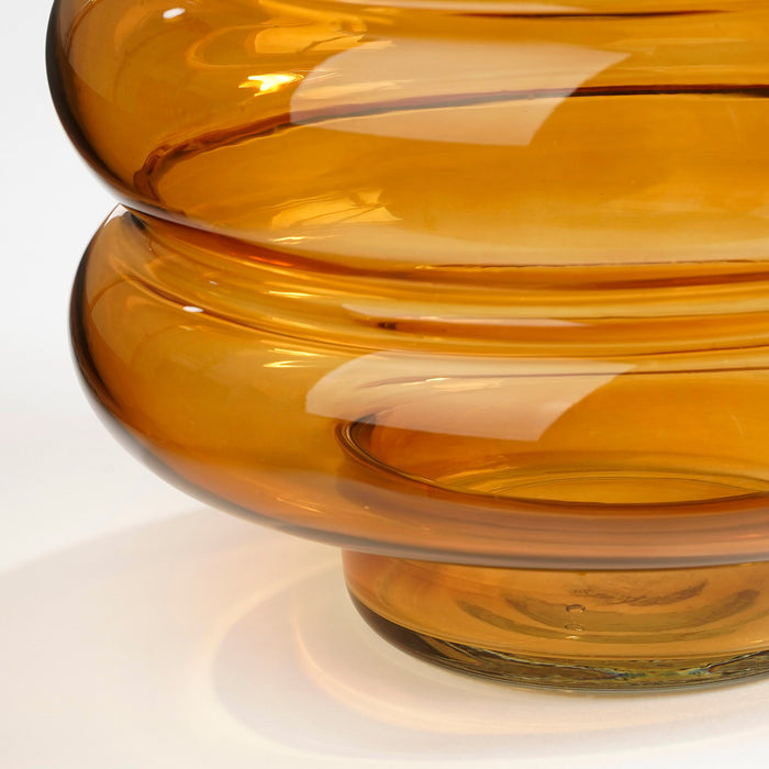 Mica Decorations Lino Vaas - H23 x Ø18 cm - Glas - Bruin