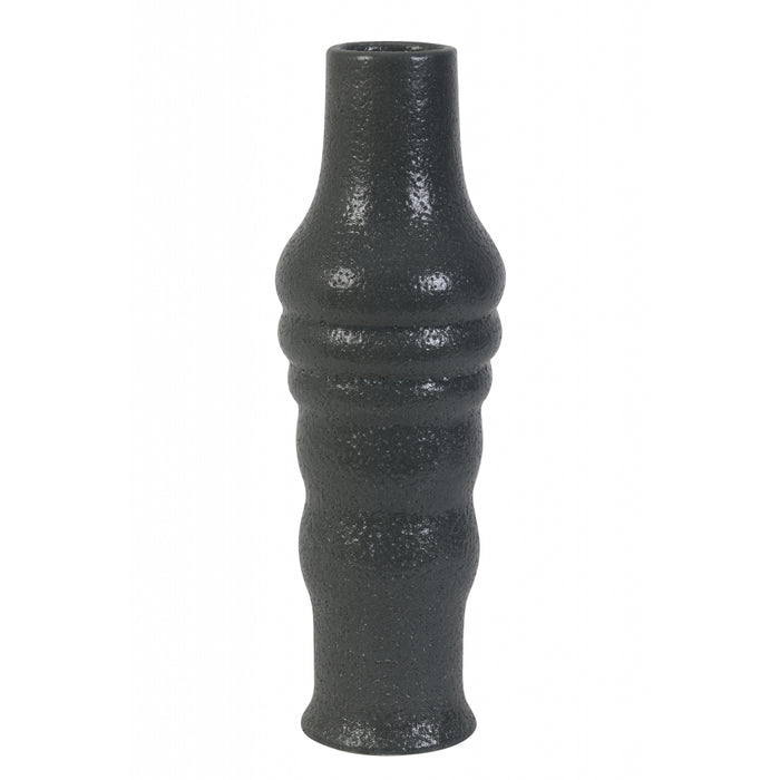 Light & Living Vaas Neroli - Zwart - Keramiek - 13x40x13cm (BxHxD)