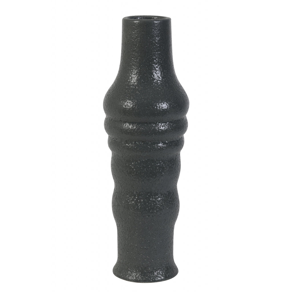 Light & Living Vaas Neroli - Zwart - Keramiek - 13x40x13cm (BxHxD)