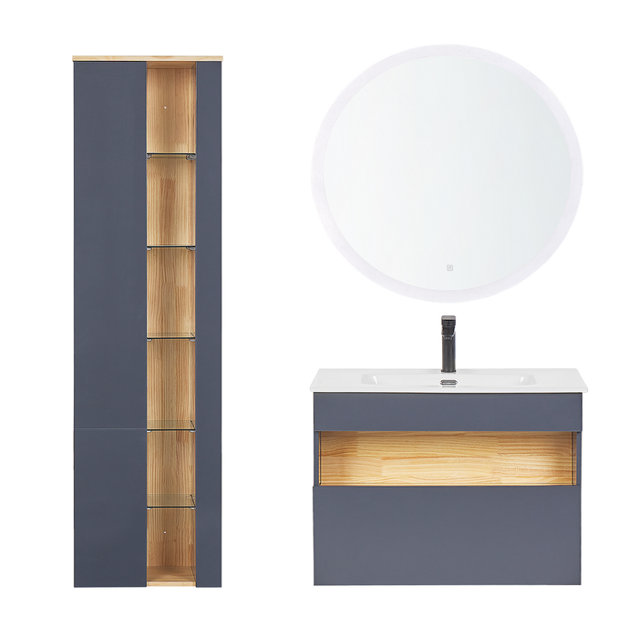 Beliani - FIGUERES - Badkamermeubel - Grijs - MDF