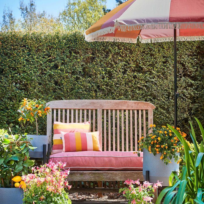 In The Mood Collection Parasol Gestreept - H238 x Ø220 cm - Oranje