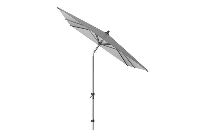 Platinum Riva stokparasol 3x2 - Light Grey met voet en hoes