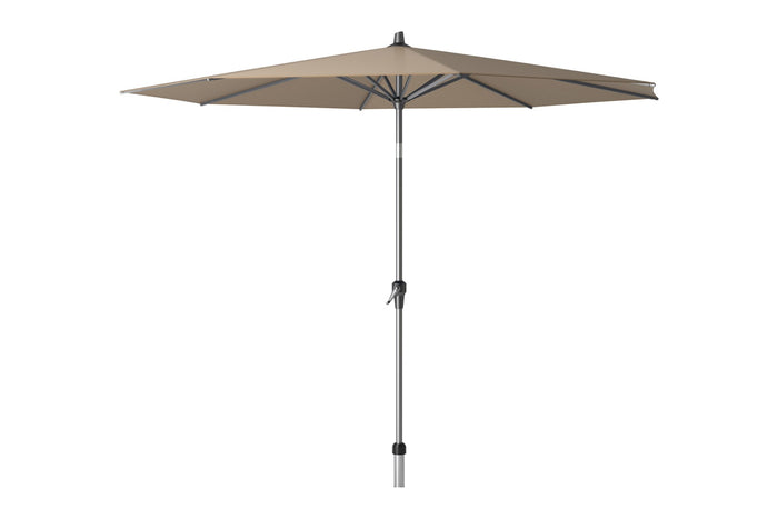 Platinum Riva stokparasol 3 m. rond - Taupe met voet en hoes