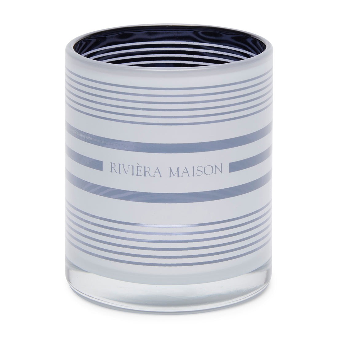 Riviera Maison Waxinelichthouder strepen - Stripe - Blauw