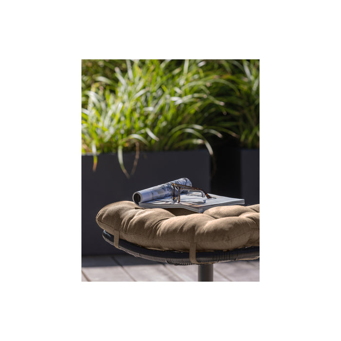 WOOOD Tuinhocker Vive - Rattan - Licht Bruin|Zwart - 37x63x46