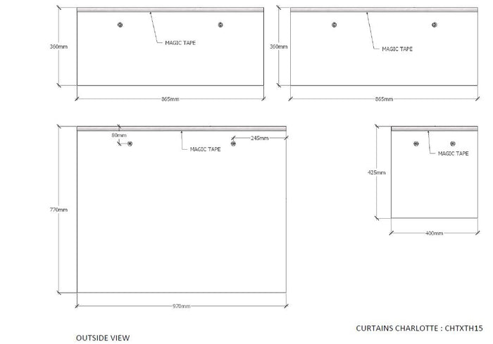 Vipack Charlotte Boomhutbed Wit met Gordijn Set