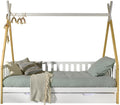 Vipack Tipi Bed met Uitvalbeveiliging en Bedlade Wit