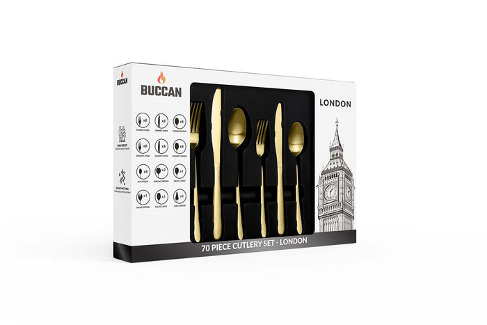 Buccan - Bestekset - London - 70 delig - Goud