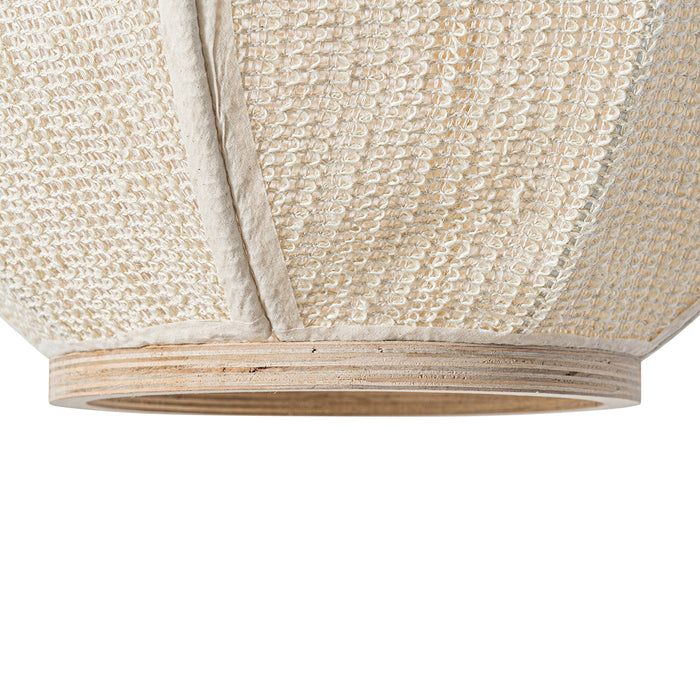 QAZQA Oosterse hanglamp naturel stof 46 cm - Rob